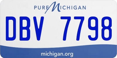 MI license plate DBV7798
