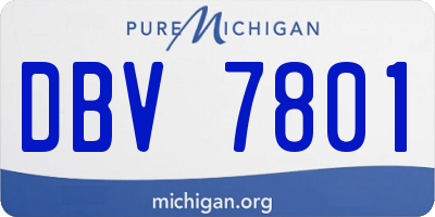 MI license plate DBV7801