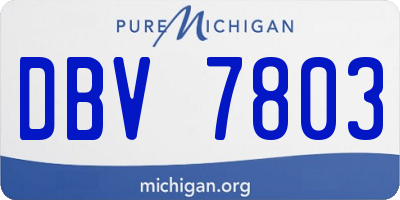 MI license plate DBV7803