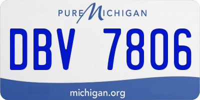 MI license plate DBV7806