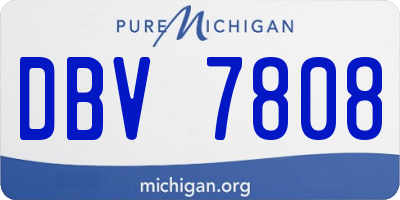 MI license plate DBV7808