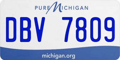 MI license plate DBV7809