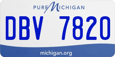 MI license plate DBV7820