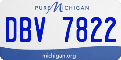MI license plate DBV7822