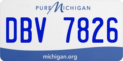 MI license plate DBV7826