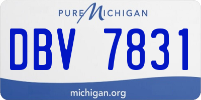 MI license plate DBV7831