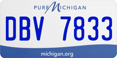 MI license plate DBV7833