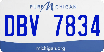 MI license plate DBV7834