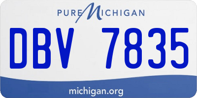 MI license plate DBV7835