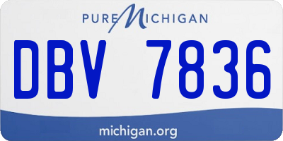 MI license plate DBV7836