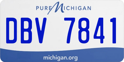 MI license plate DBV7841