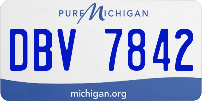 MI license plate DBV7842