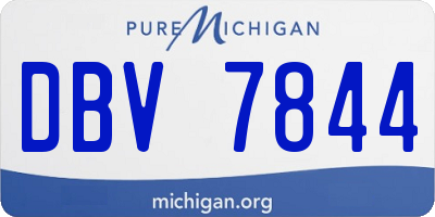 MI license plate DBV7844