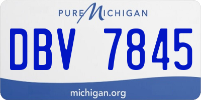 MI license plate DBV7845