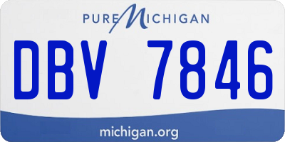 MI license plate DBV7846