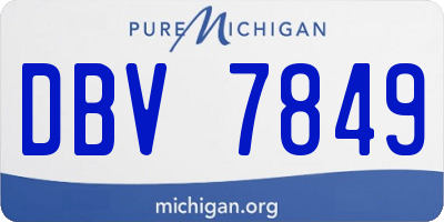MI license plate DBV7849