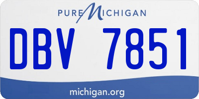 MI license plate DBV7851