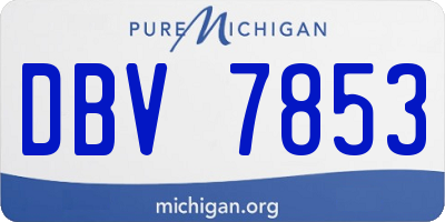 MI license plate DBV7853