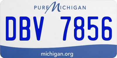 MI license plate DBV7856
