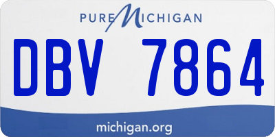 MI license plate DBV7864