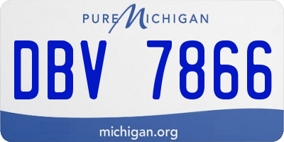 MI license plate DBV7866