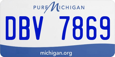 MI license plate DBV7869
