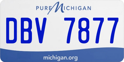 MI license plate DBV7877