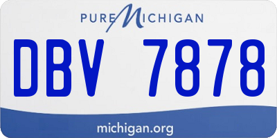 MI license plate DBV7878