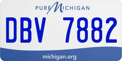 MI license plate DBV7882