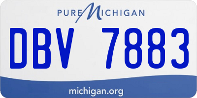 MI license plate DBV7883