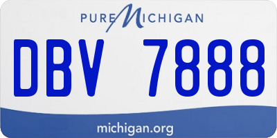 MI license plate DBV7888