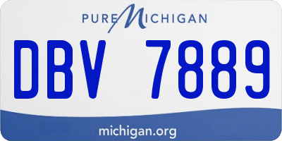MI license plate DBV7889