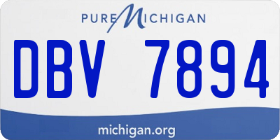 MI license plate DBV7894