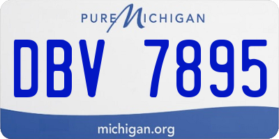 MI license plate DBV7895