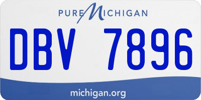 MI license plate DBV7896