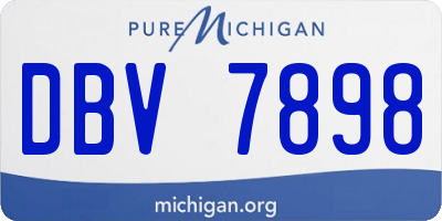 MI license plate DBV7898