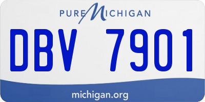 MI license plate DBV7901