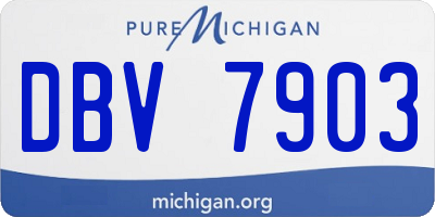 MI license plate DBV7903