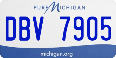MI license plate DBV7905