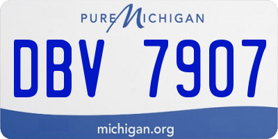 MI license plate DBV7907