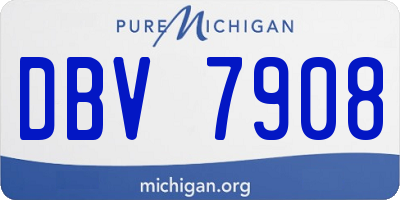 MI license plate DBV7908