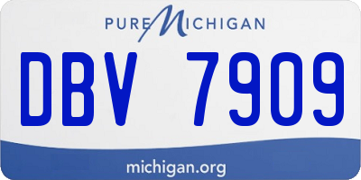 MI license plate DBV7909