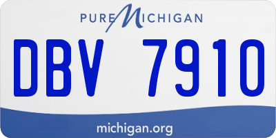 MI license plate DBV7910