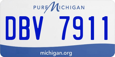 MI license plate DBV7911