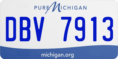 MI license plate DBV7913