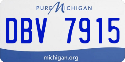 MI license plate DBV7915