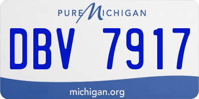 MI license plate DBV7917