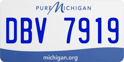 MI license plate DBV7919