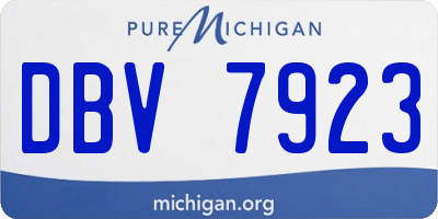 MI license plate DBV7923