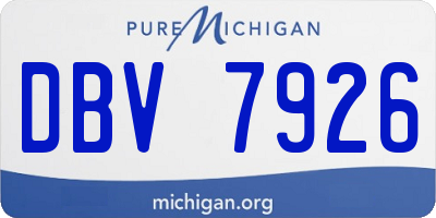 MI license plate DBV7926